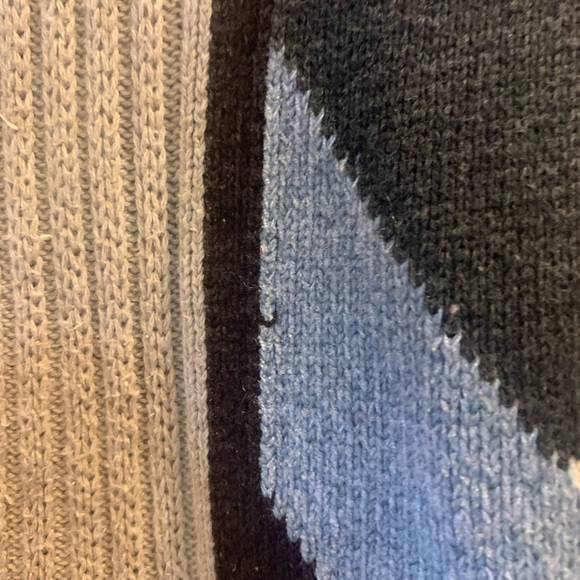 Ted Lapidus Paris Men’s Sweater XL Argyle Print Beige Grey Cotton Crew Neck - Picture 15 of 16